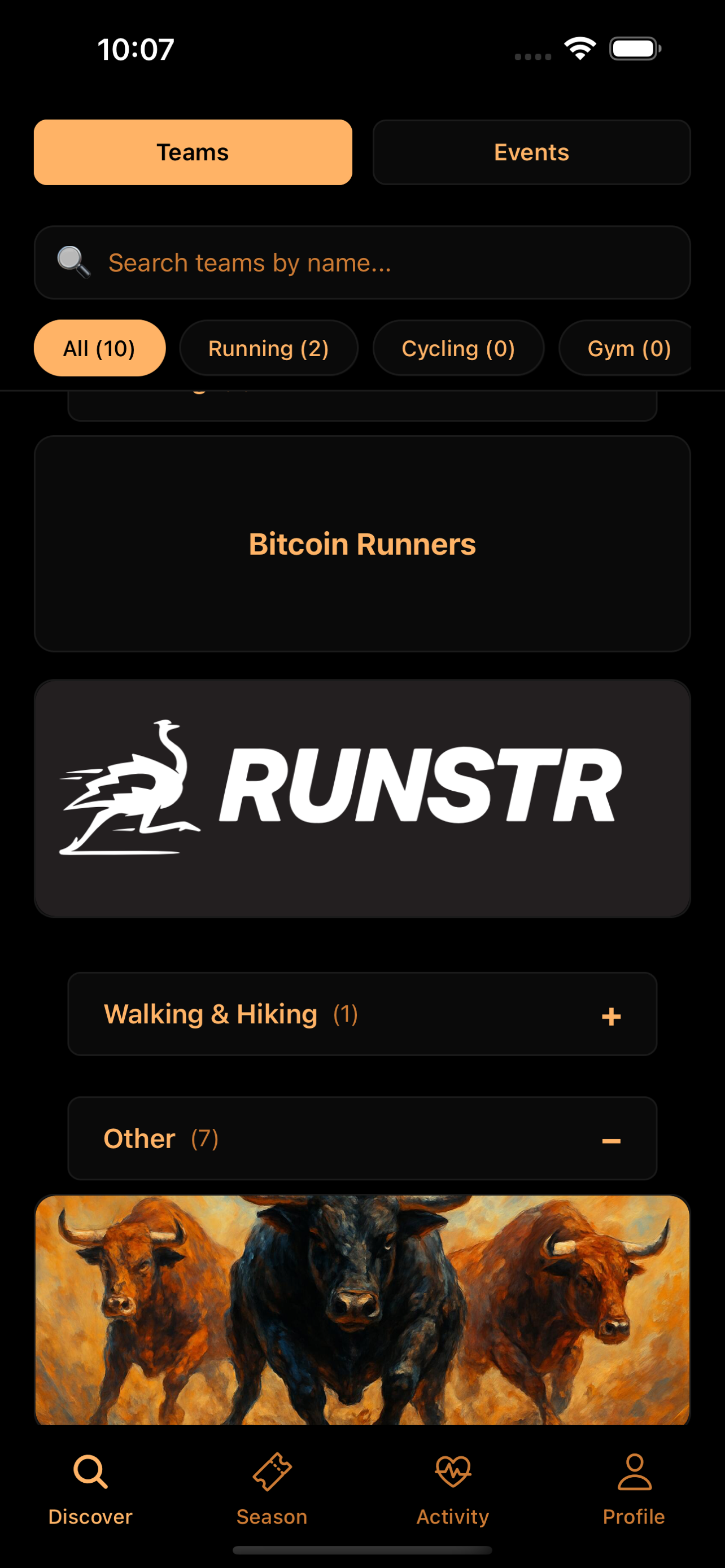 RUNSTR Teams - Join or create fitness teams on Nostr