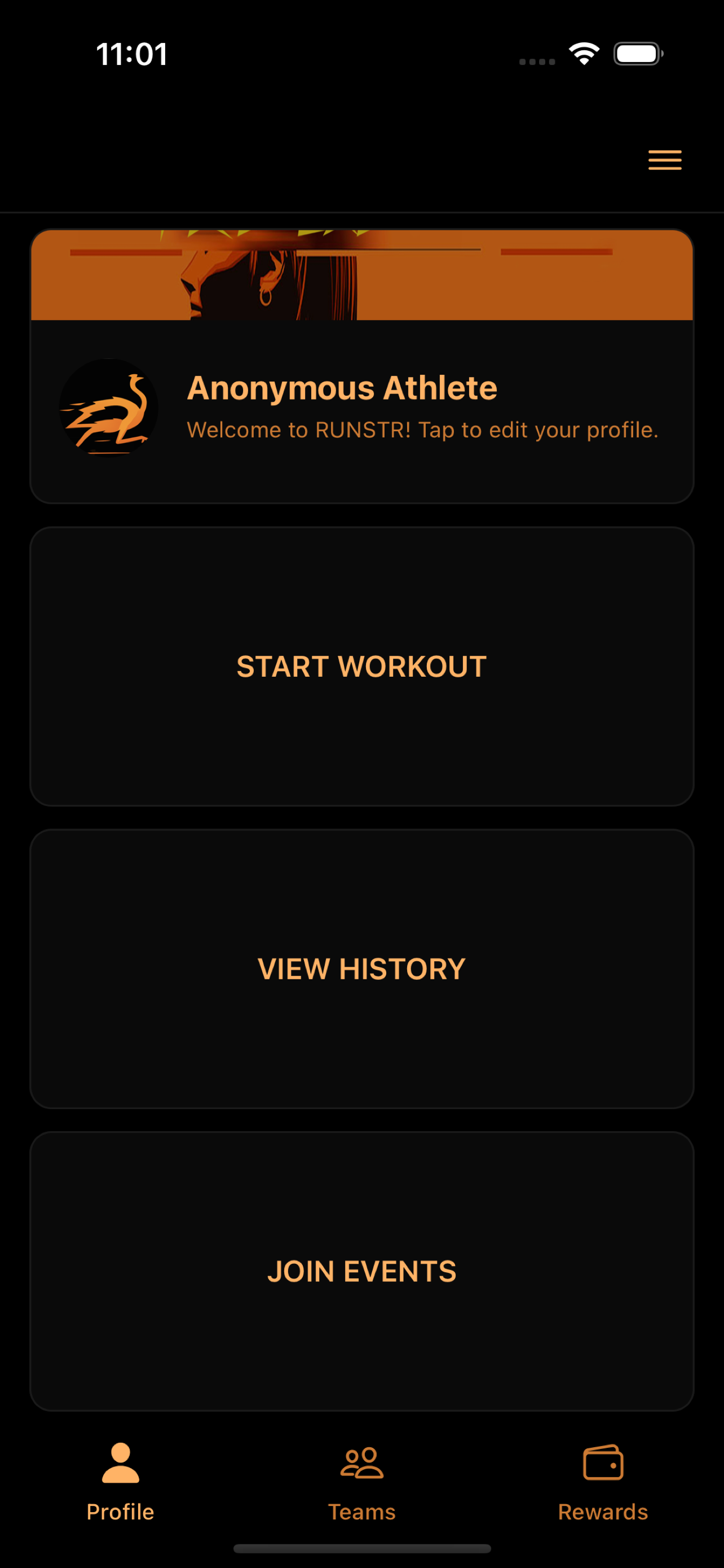 RUNSTR Profile - Anonymous Athlete